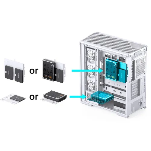 Case JONSBO D400 White – ATX| Kính Cường Lực| Tản Nhiệt Tốt
